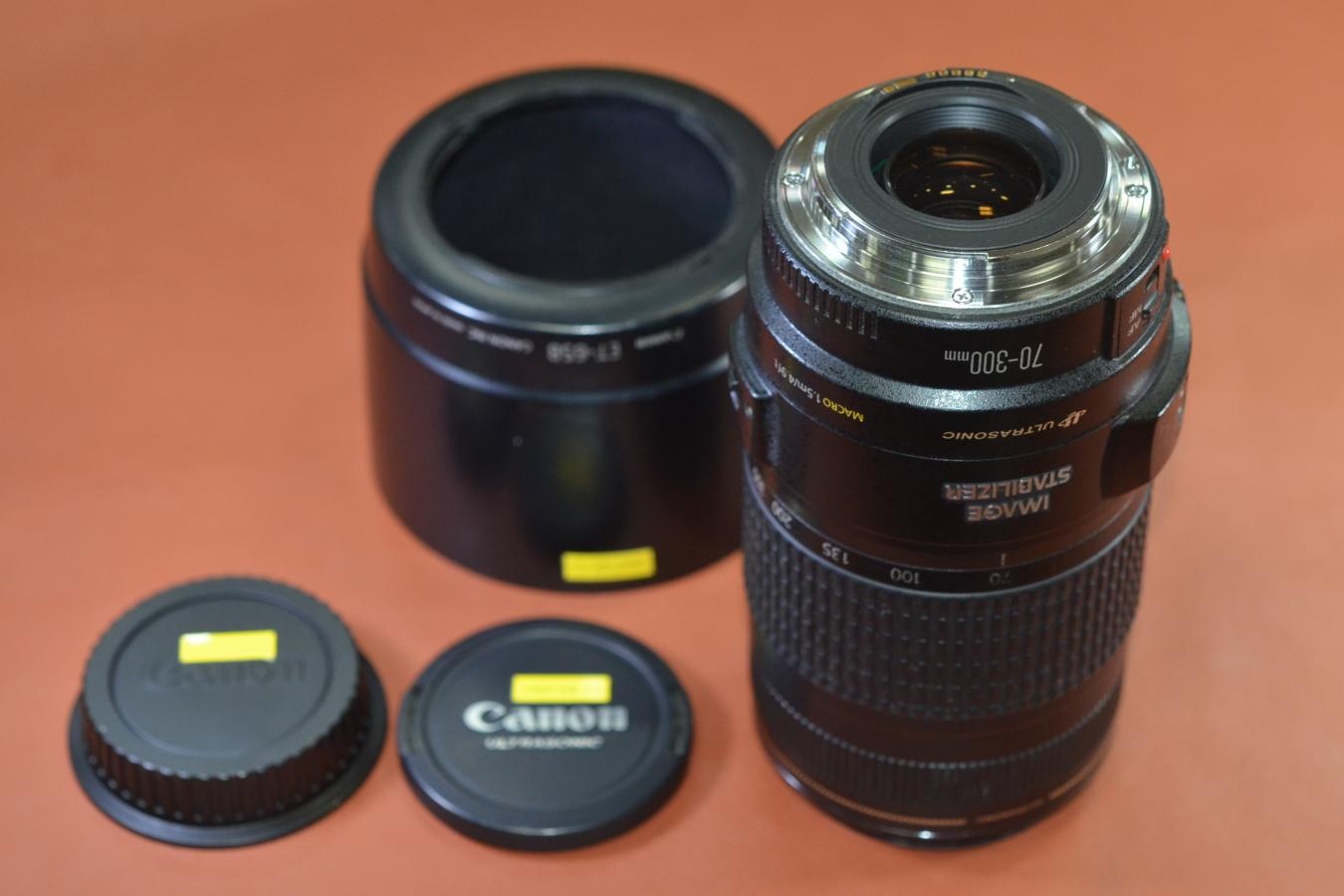 Canon EF 70-300mm F4-5.6 IS USM 【純正フードET-65B付】