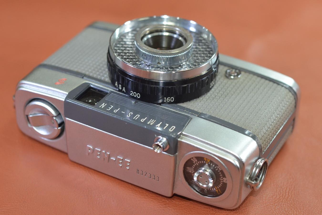 OLYMPUS PEN-EES 後期型 モルト交換済 純正フィルター付【Olumpus D.Zuiko 3cm F2.8 レンズ搭載】