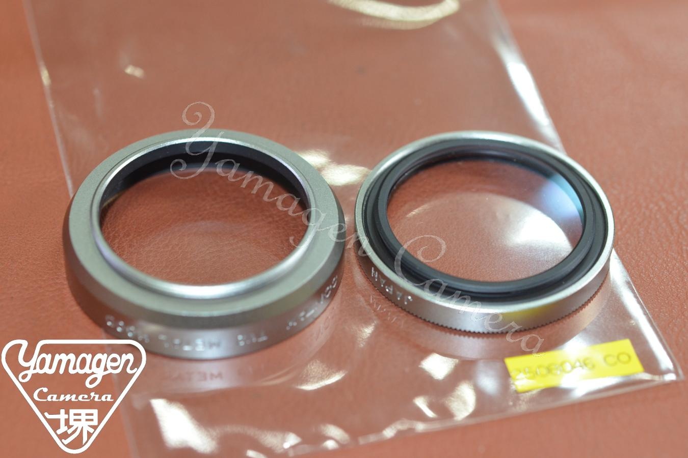 【希 少】CONTAX TVS METAL HOOD Silver CONTAX 30.5mm 1A MC Filter付 【TVS、TVS II、T3等用】
