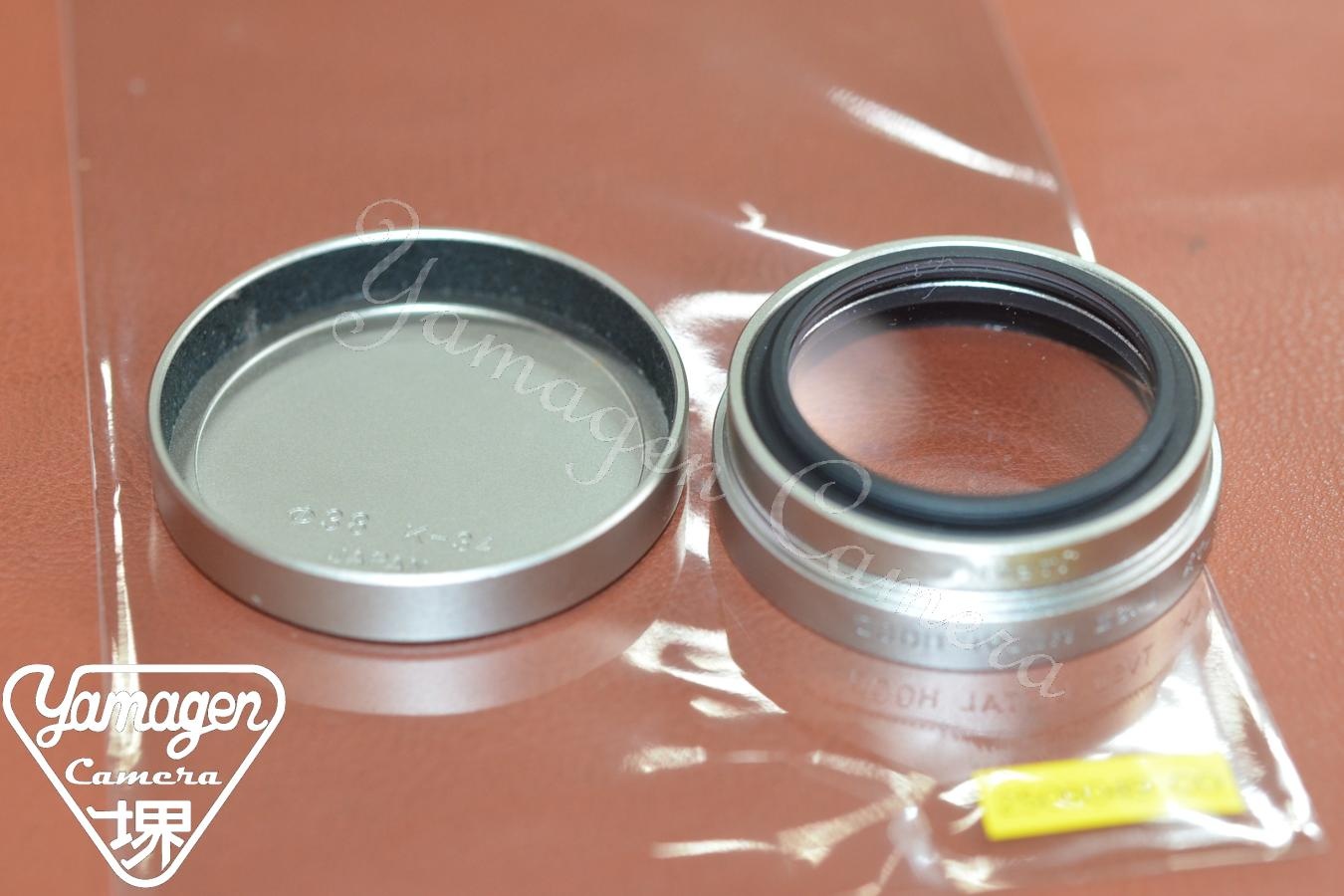 【希 少】CONTAX METAL CAP K-34 Silver  30.5mm 1A MC Filter、TVS II METAL HOOD Silver付【TVS、TVS II、T3等用】