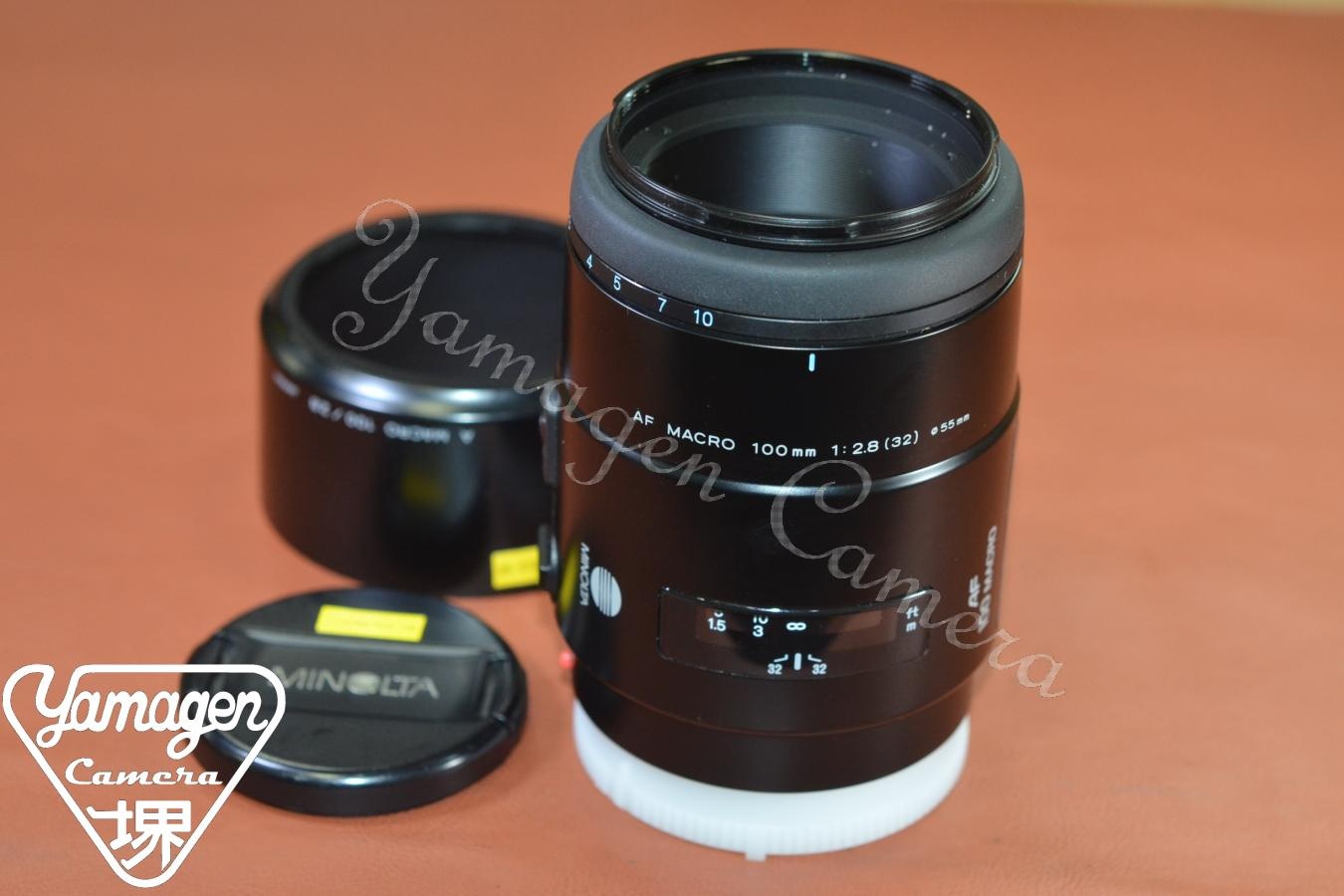 MINOLTA AF MACRO 100mm F2.8 NEW 純正フード付 【SONY Aマウントレンズ】
