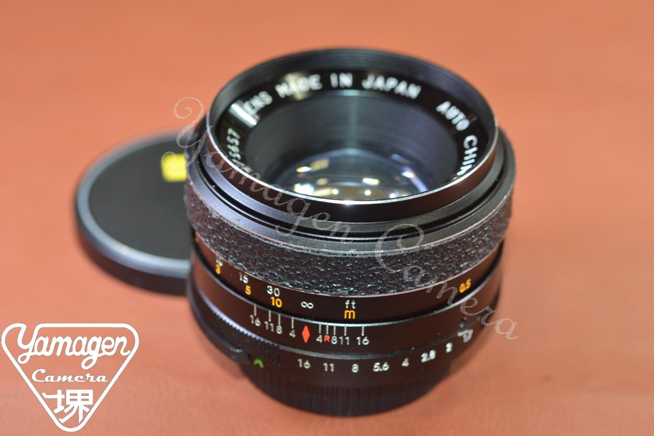 【希 少】AUTO CHINON 55mm F1.7 前期型【富岡光学製 M42マウントレンズ】