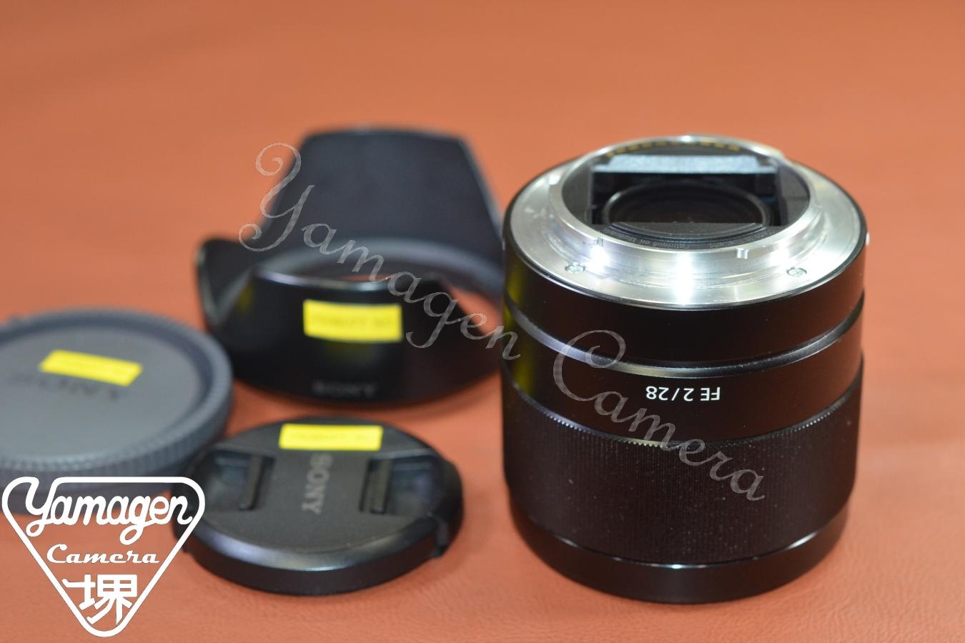 SONY FE 28mm F2  SEL28F20 純正フード付 【キレイな物をお探しの方必見!!自信ありの逸品!!】