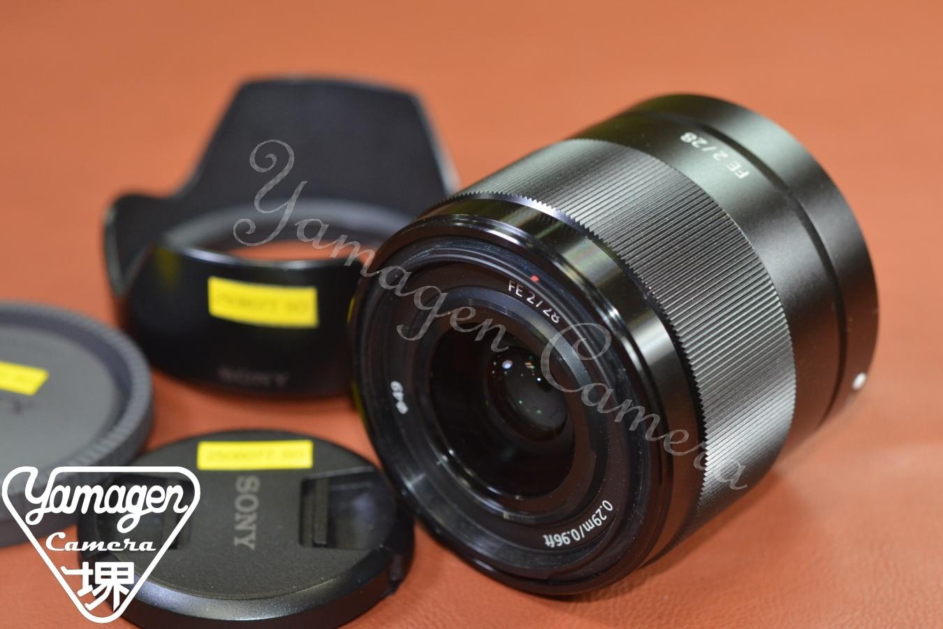 SONY FE 28mm F2  SEL28F20 純正フード付 【キレイな物をお探しの方必見!!自信ありの逸品!!】