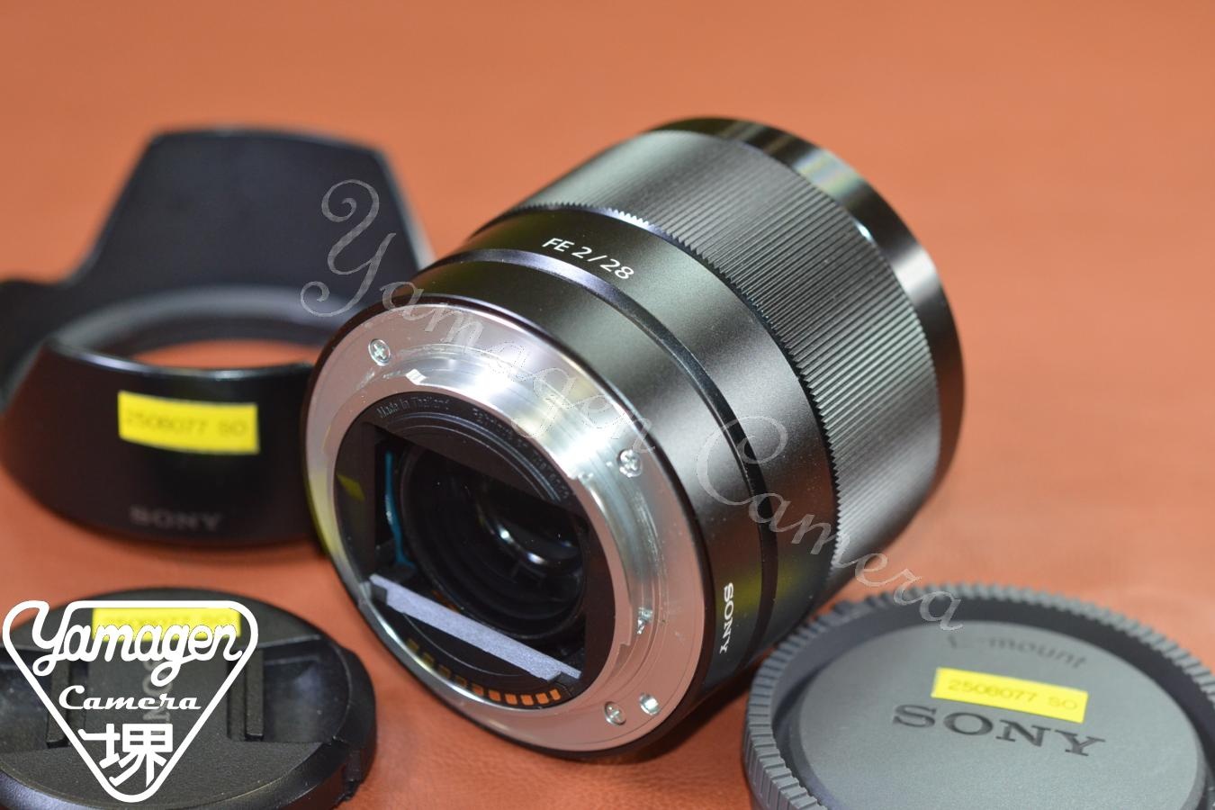 SONY FE 28mm F2  SEL28F20 純正フード付 【キレイな物をお探しの方必見!!自信ありの逸品!!】