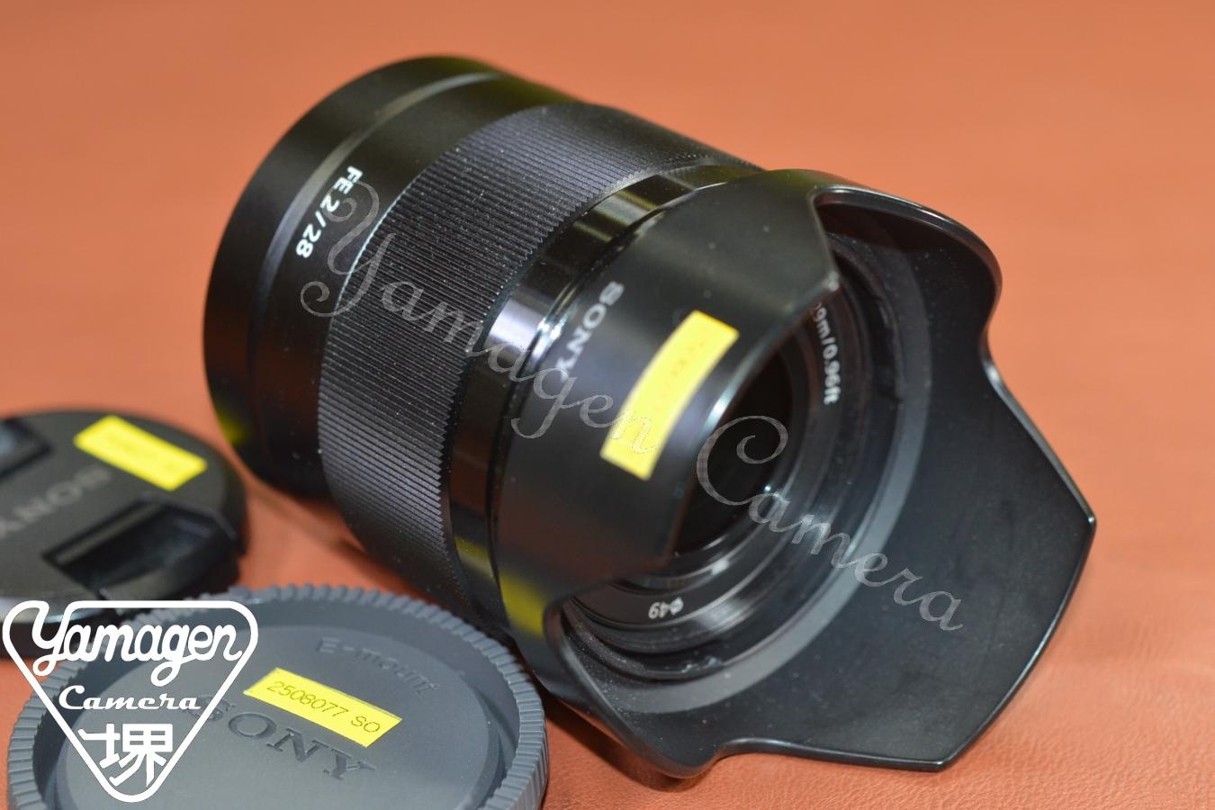 SONY FE 28mm F2  SEL28F20 純正フード付 【キレイな物をお探しの方必見!!自信ありの逸品!!】