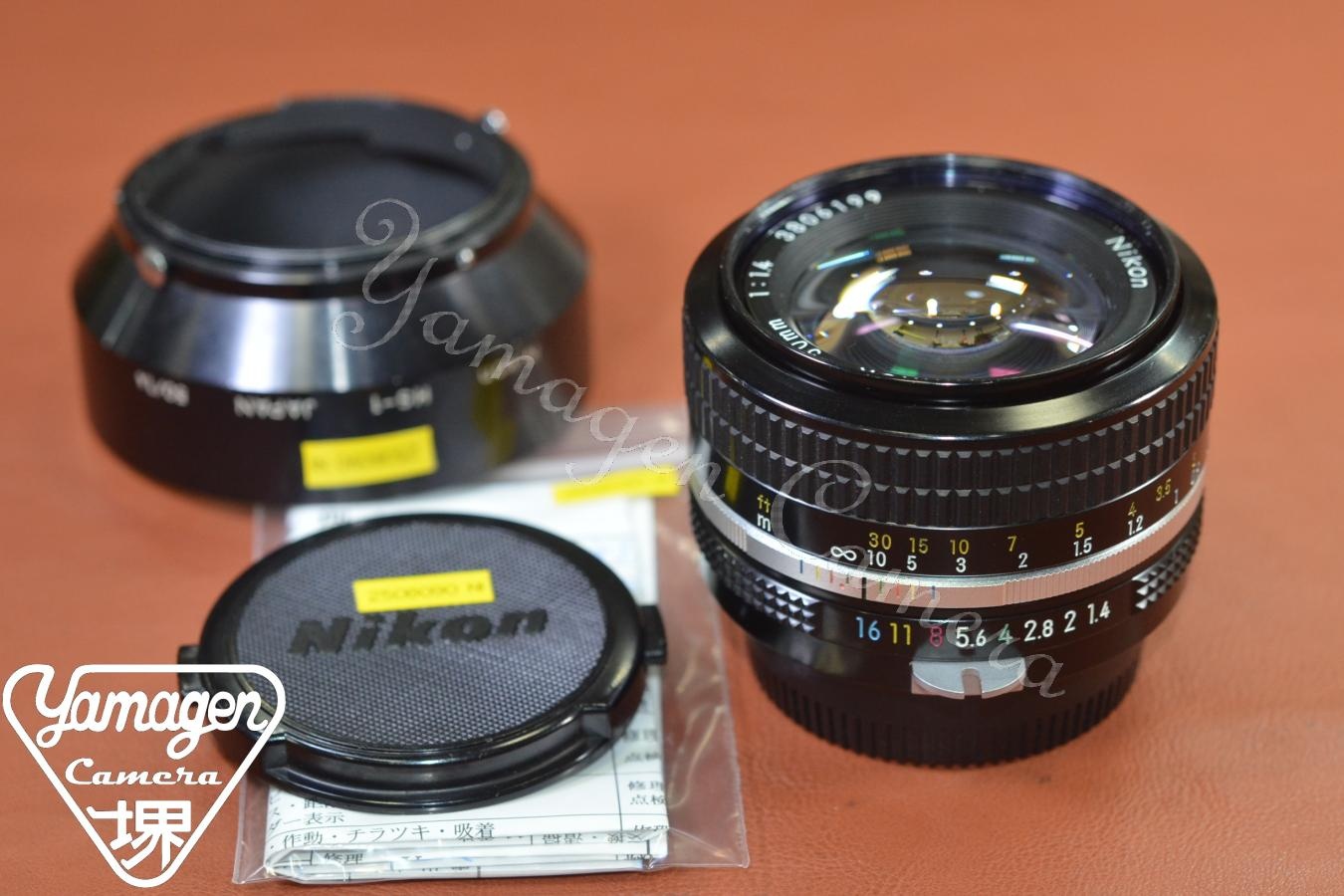 Nikon NEW NIKKOR 50mm F1.4  整備済【純正メタルフードHS-1付】