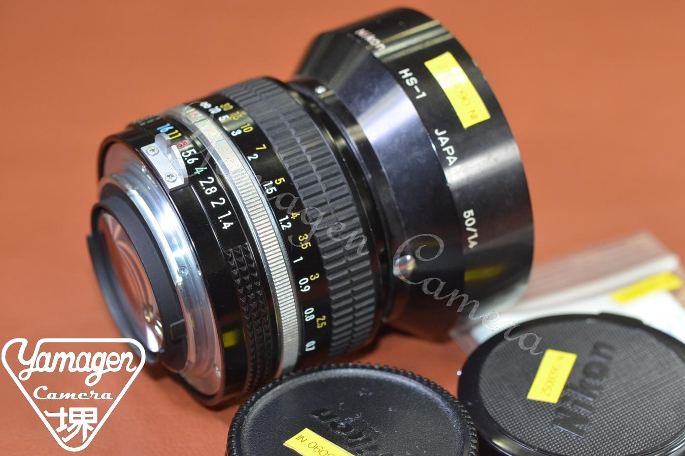 Nikon NEW NIKKOR 50mm F1.4  整備済【純正メタルフードHS-1付】