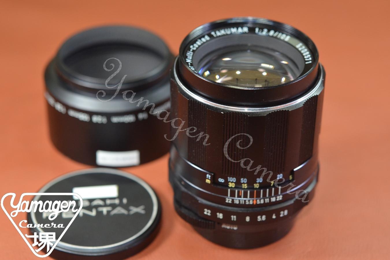 PENTAX Super-Multi-Coated TAKUMAR 105mm F2.8 純正メタルフード付  【M42マウントレンズ】※キレイな物をお探しの方必見!!自信ありの逸品!!