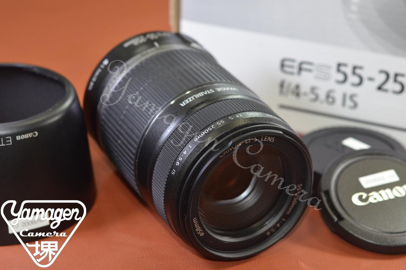 Canon EF-S 55-250mm F4-5.6 IS 【元箱付一式】※キレイな物をお探しの方必見!!自信ありの逸品!!