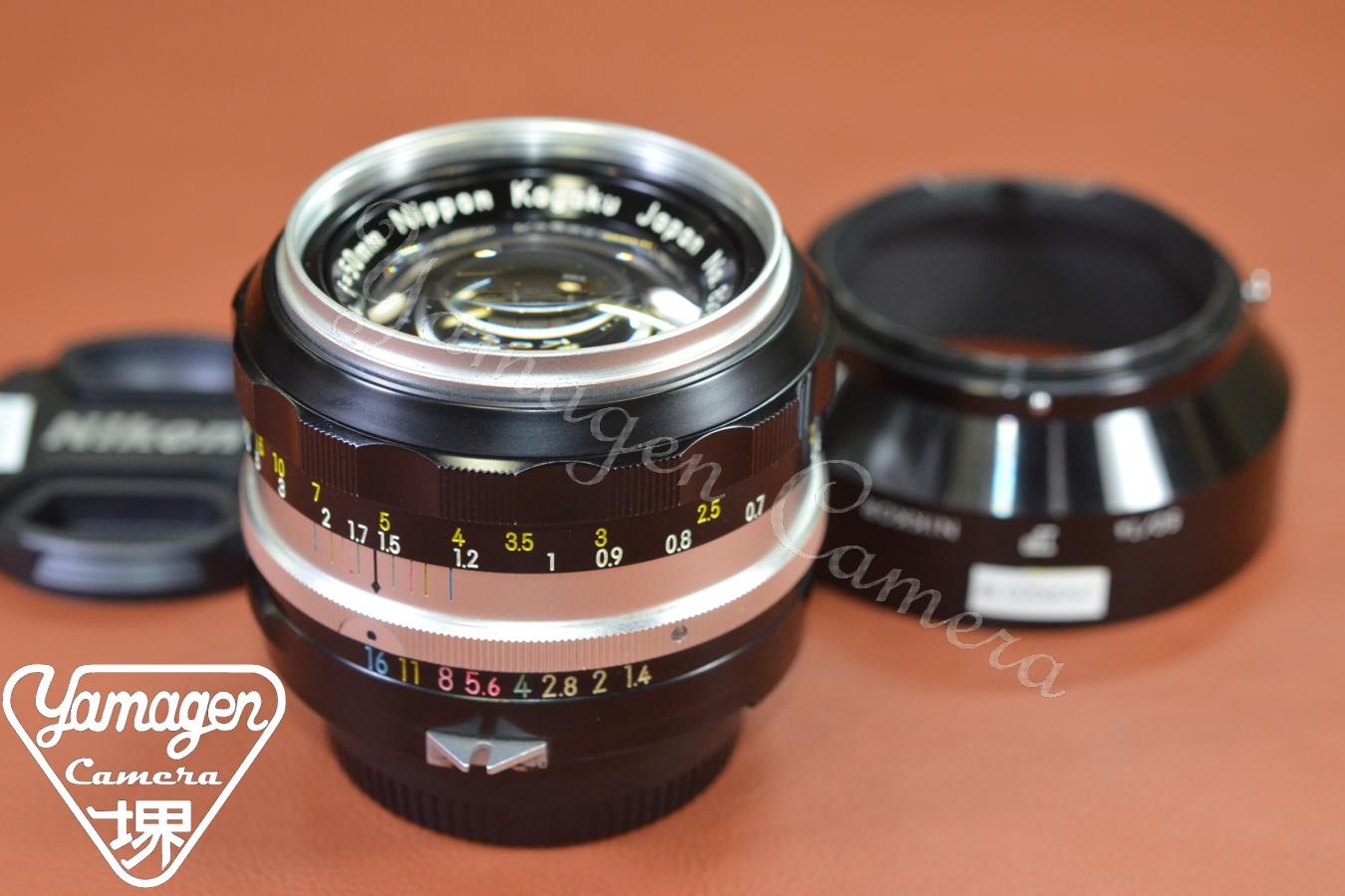 Nippon Kogaku NIKKOR-S Auto 50mm F1.4 【純正メタルフード大文字F刻印付】