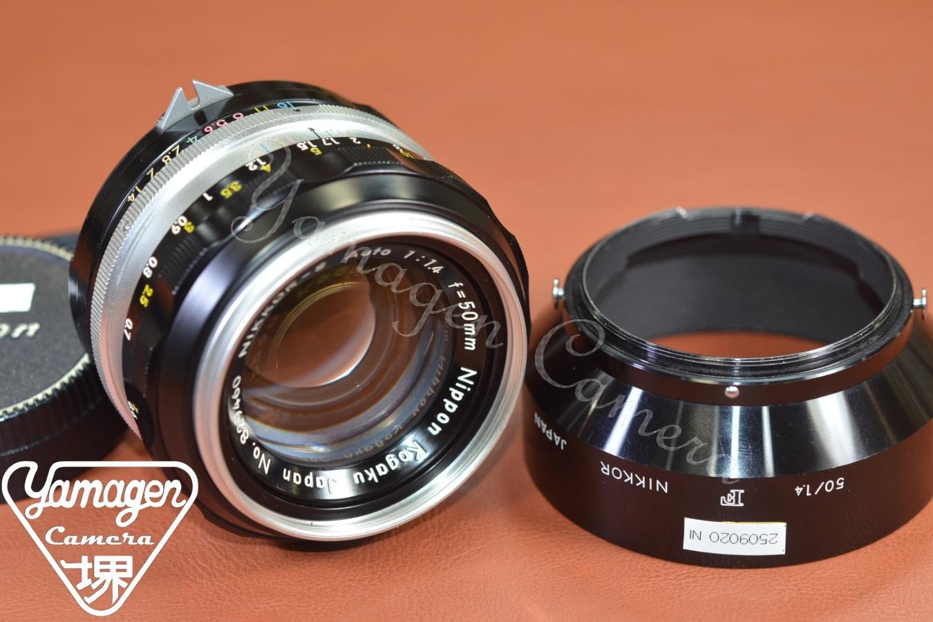 Nippon Kogaku NIKKOR-S Auto 50mm F1.4 【純正メタルフード大文字F刻印付】