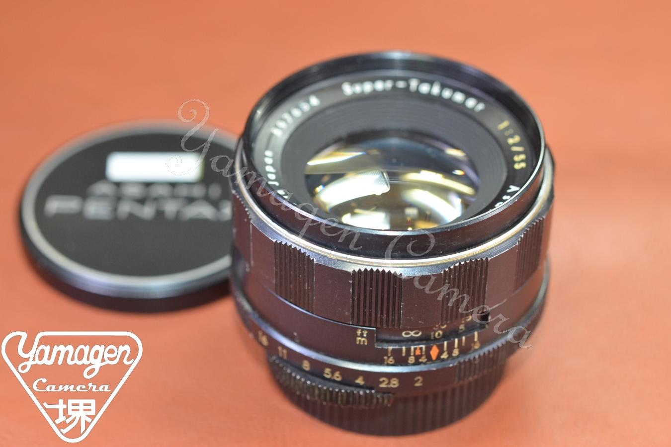 Asahi Opt.Co. Super-Takumar 55mm F2 黄色文字 初期型 【カメラ女子に絶大な人気のオールドレンズ M42マウントレンズ】