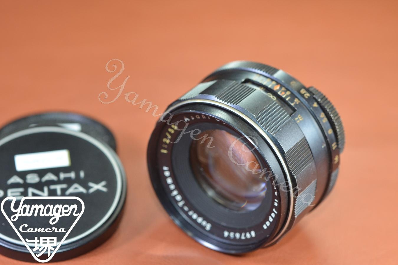Asahi Opt.Co. Super-Takumar 55mm F2 黄色文字 初期型 【カメラ女子に絶大な人気のオールドレンズ M42マウントレンズ】