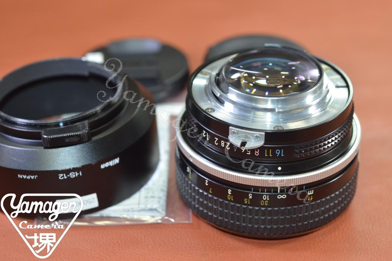 Nikon NEW NIKKOR 55mm F1.2 整備済 【純正メタルフードHS-12付】