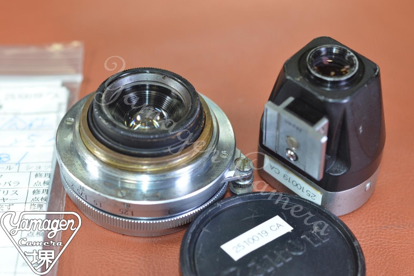 【B級特価品】CANON LENS 25mm F3.5 整備済  純正ファインダー付 【LEICA Lマウントレンズ】