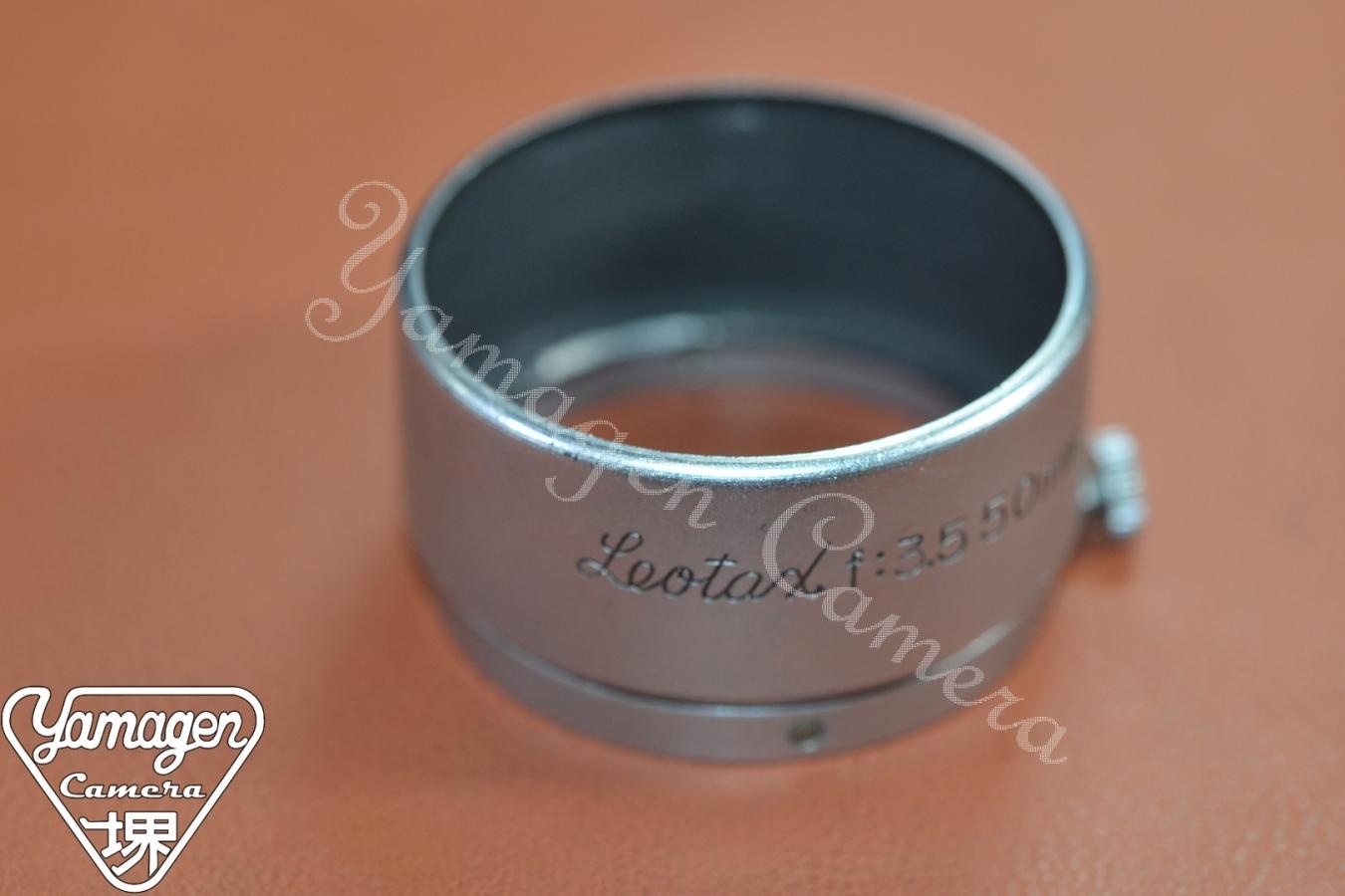 【希 少】Leotax f:3.5 50mm METAL HOOD 【Topcor/Simlar等内径36mm被せ式メタルフード】