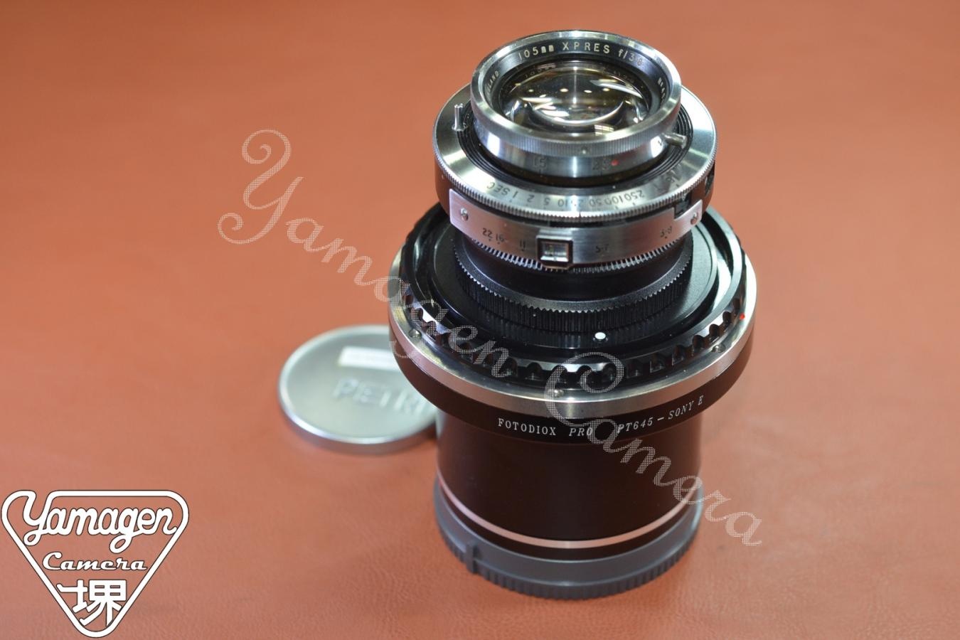 【希 少】ROSS LONDON PATENT XPRES 105mm F3.8 M42改【M42マウント→PENTAX645→SONY Eマウント変換アダプター付】※キレイな物をお探しの方必見!!