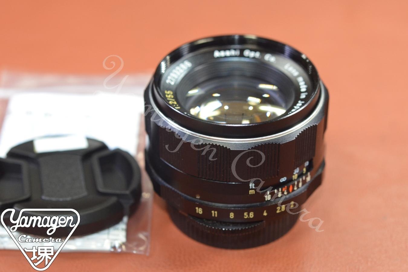 Asahi Opt.Co. Super-Takumar 55mm F2 黄色文字 初期型 整備済 【カメラ女子に絶大な人気のオールドレンズ M42マウントレンズ】