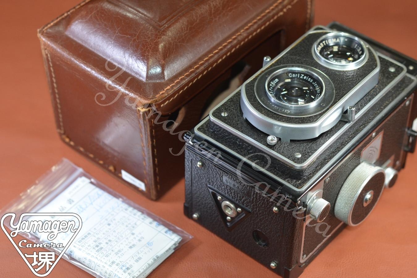 ZEISS IKON Ikoflex II 前期型 整備済 純正ケース1224/16付 【Carl Zeiss Jena Triotar 7.5cm F3.5レンズ搭載】