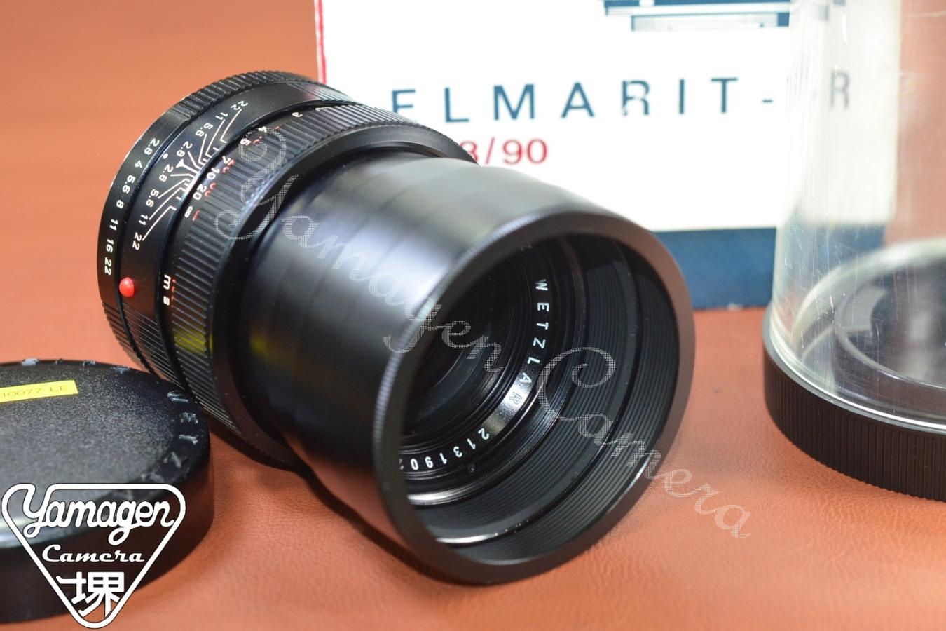 【コレクション向け】LEICA ELMARIT-R 90mm F2.8  3カム Red Scale 元箱付一式【213万台1965年製 距離表記:赤feet】