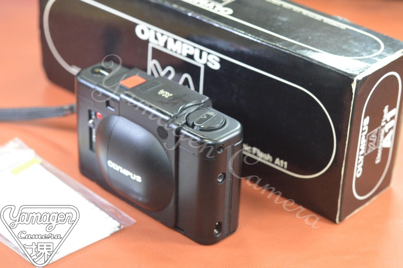 OLYMPUS XA Black Electronic Flash A11付 整備済 元箱付一式 【OLYMPUS D.ZUIKO 35/2.8 レンズ搭載】