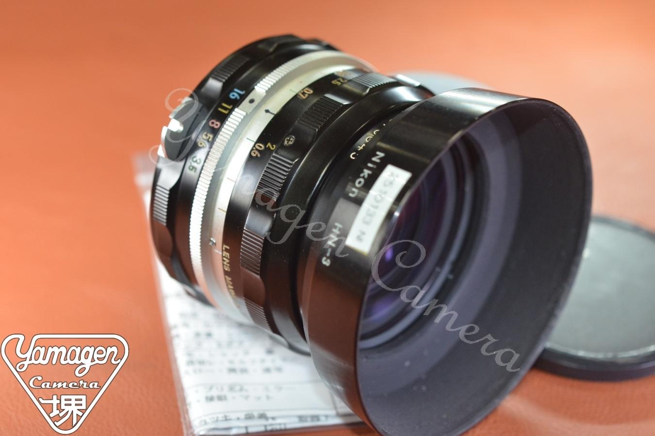 Nikon NIKKOR-H・C Auto 28mm F3.5 整備済 【純正メタルフードHN-3付】