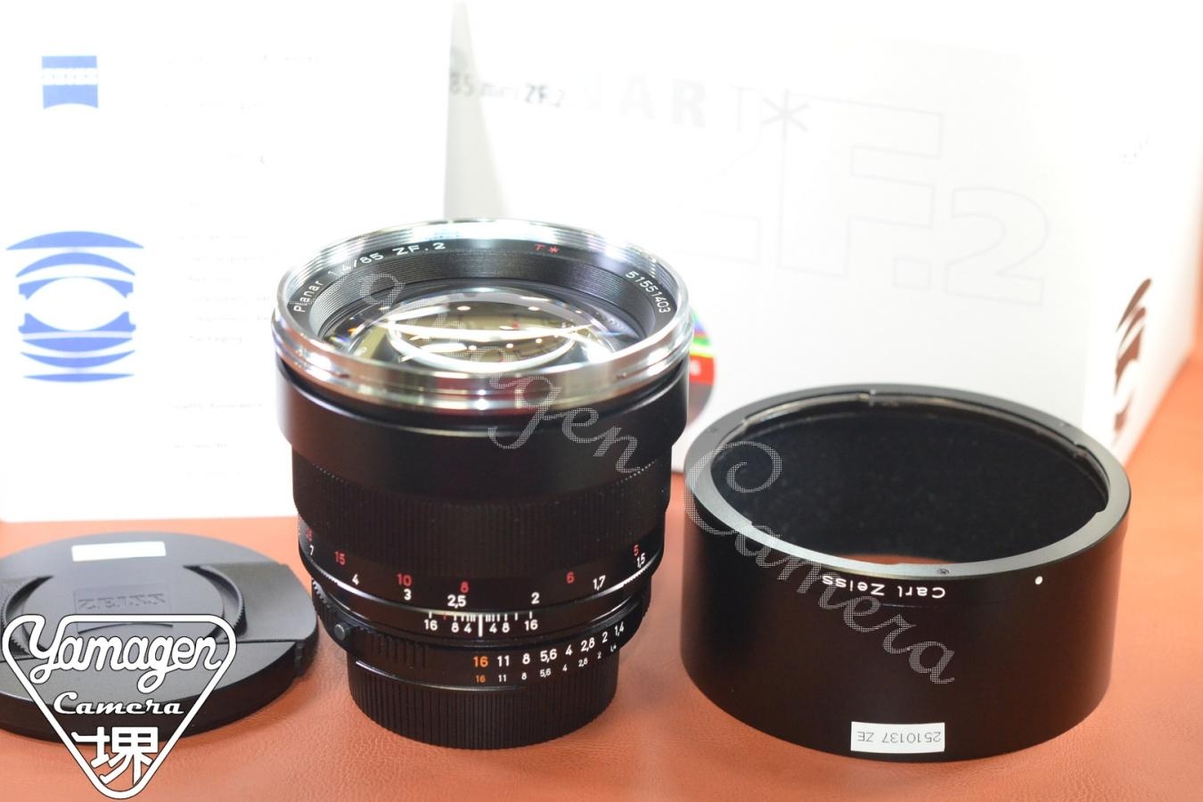Carl Zeiss Planar T* 85mm F1.4 ZF.2 元箱付一式 【キレイな物をお探しの方必見!!自信ありの逸品!!】