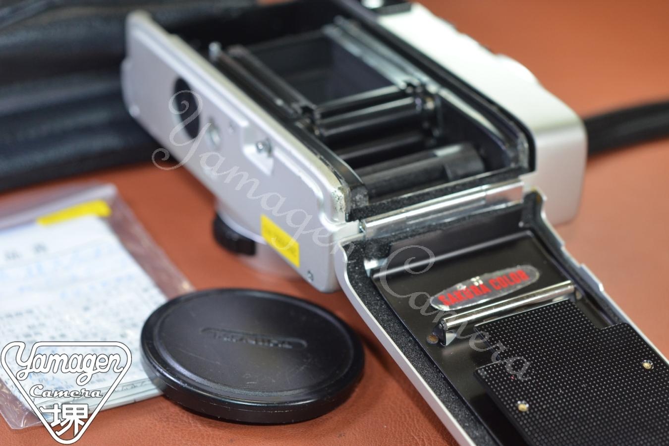 KONICA C35 flash matic Silver 整備済 純正ケース、ストラップ付【KONICA HEXANON 38/2.8 レンズ搭載】