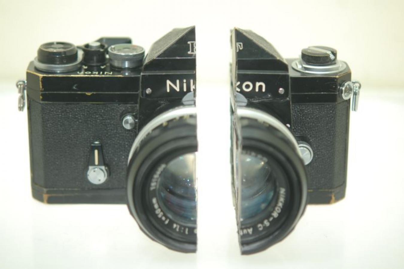 【コレクション向け 希 少】 ニコン NEW Fアイレベルブラック 730万台 NIKKOR-S・C Auto 50/1.4付 【カットモデル】  
