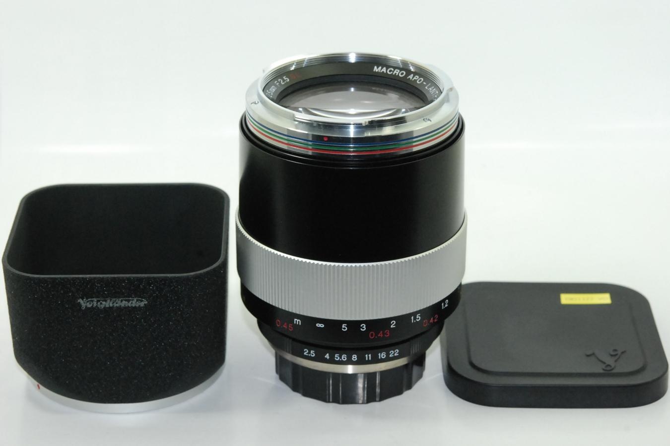 【希 少】Voigtlander MACRO APO-LANTHAR 125mm F2.5 SL 純正フード付 【コンタックスマウントレンズ】