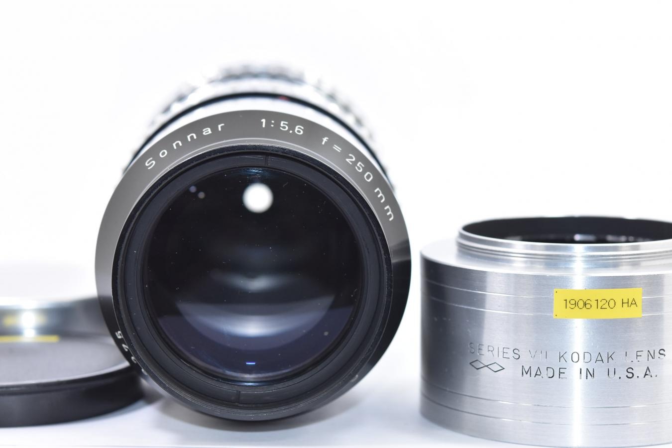 【希 少】 Carl Zeiss Sonnar 250mm F5.6 【Kodak製メタルフード付 HASSELBLAD 1000F/1600F用】