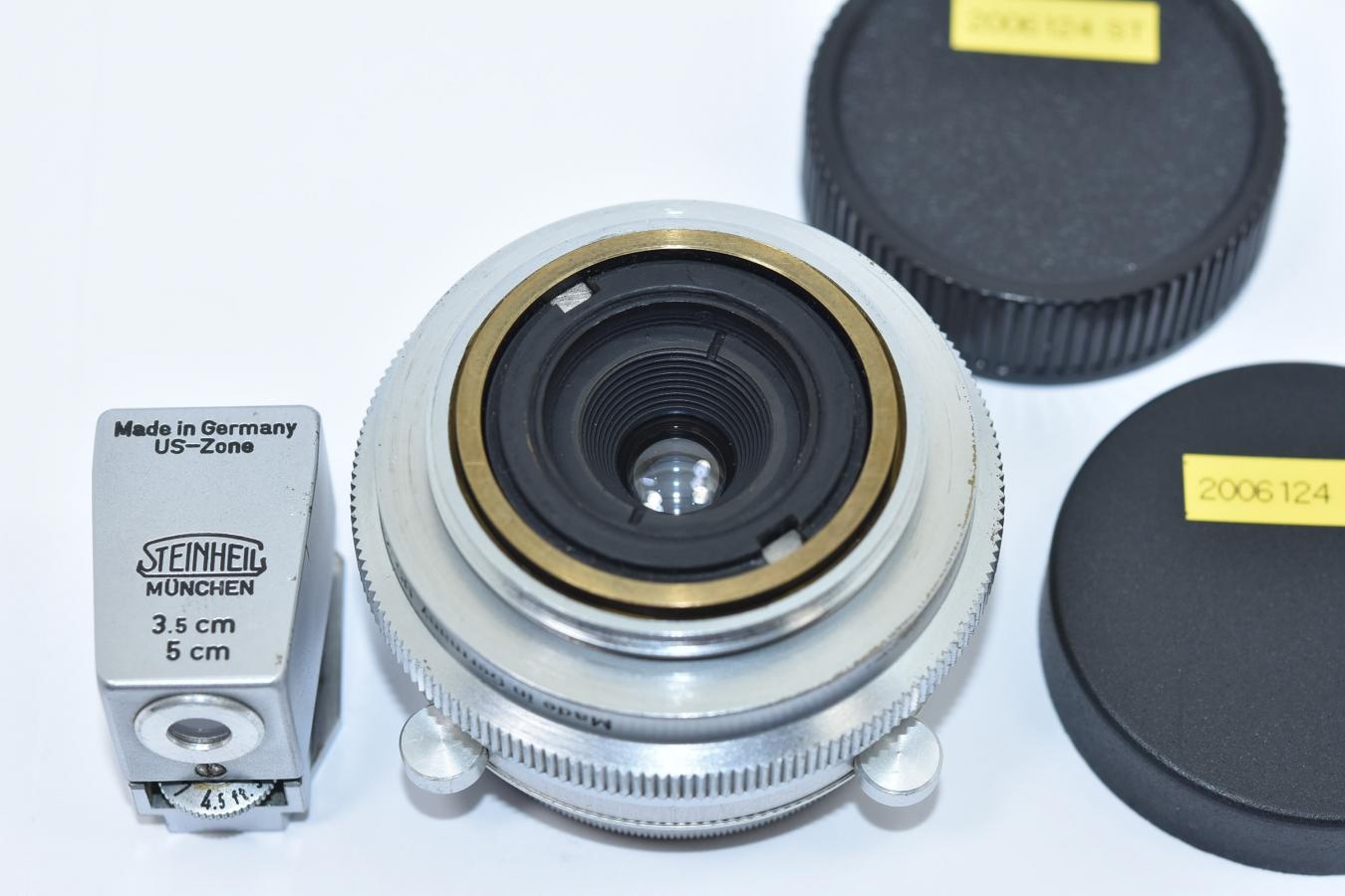 【希 少】 Steinheil Munchen Orthostigmat 35mm F4.5 VL 純正ファインダー付 【Made in Germany US-Zone(占領下ドイツ)刻印あり】