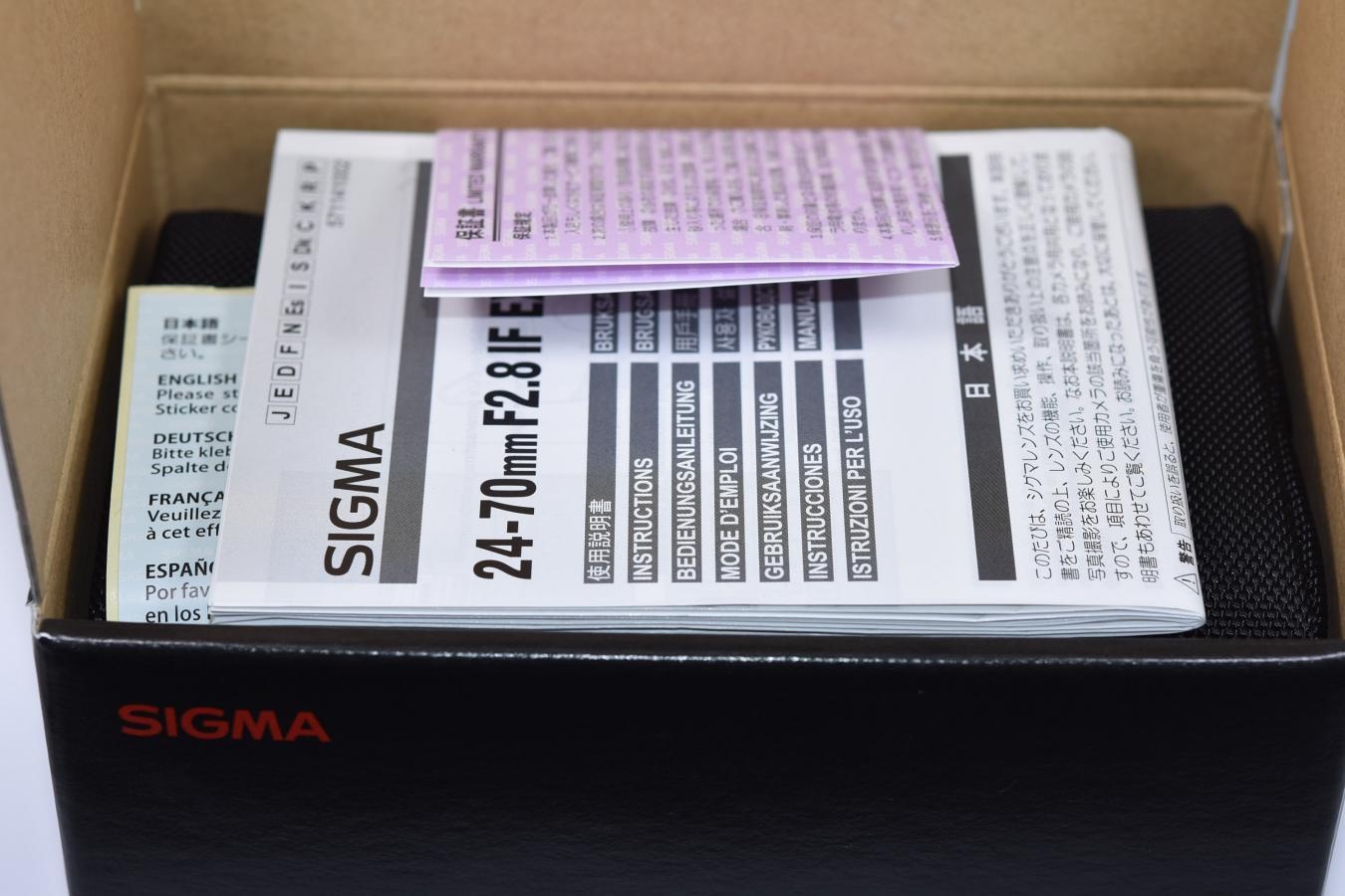 【新品未使用】 SIGMA 24-70mm F2.8 IF EX DG HSM 【元箱付一式 SONY Aマウントレンズ】