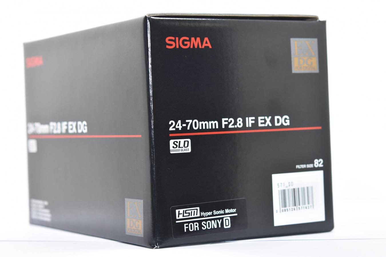 【新品未使用】 SIGMA 24-70mm F2.8 IF EX DG HSM 【元箱付一式 SONY Aマウントレンズ】
