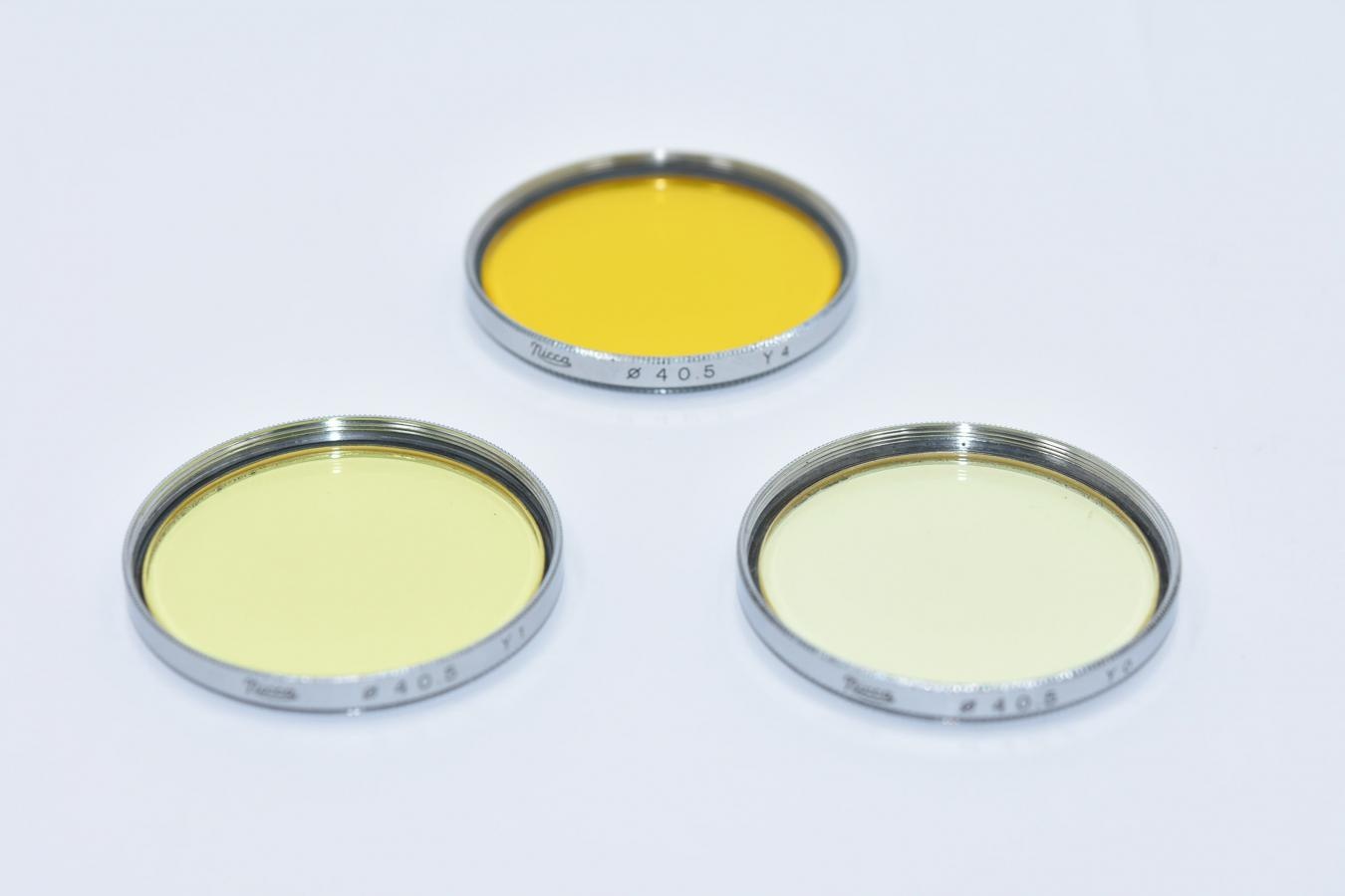 【希 少】Nicca 40.5mm フィルター 3枚セット 【Y0、Y1、Y4  3枚セット】