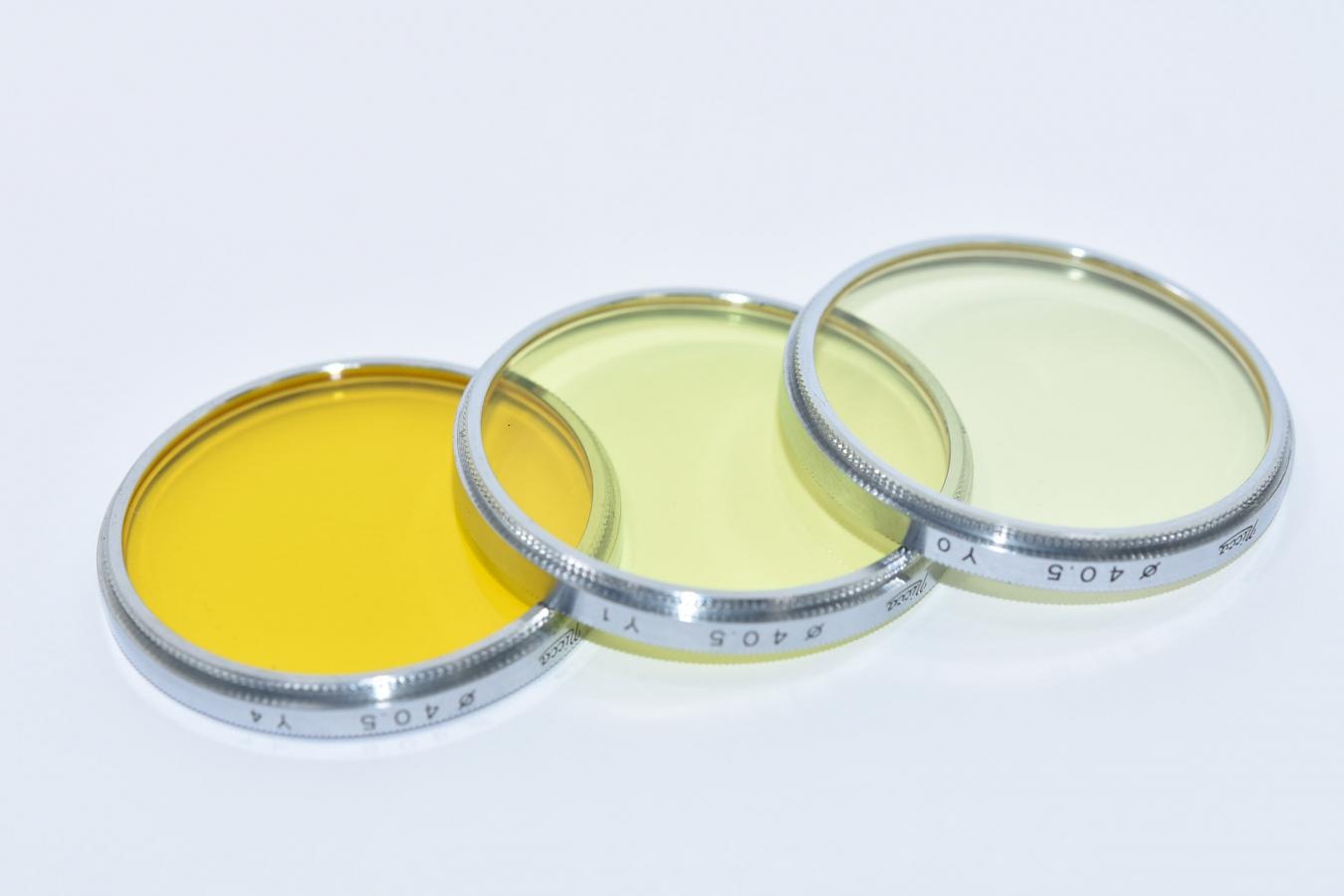 【希 少】Nicca 40.5mm フィルター 3枚セット 【Y0、Y1、Y4  3枚セット】