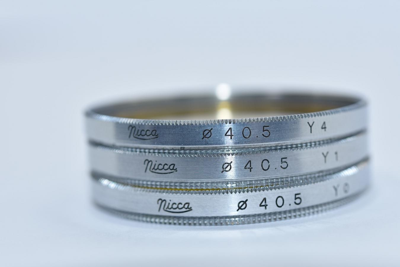 【希 少】Nicca 40.5mm フィルター 3枚セット 【Y0、Y1、Y4  3枚セット】