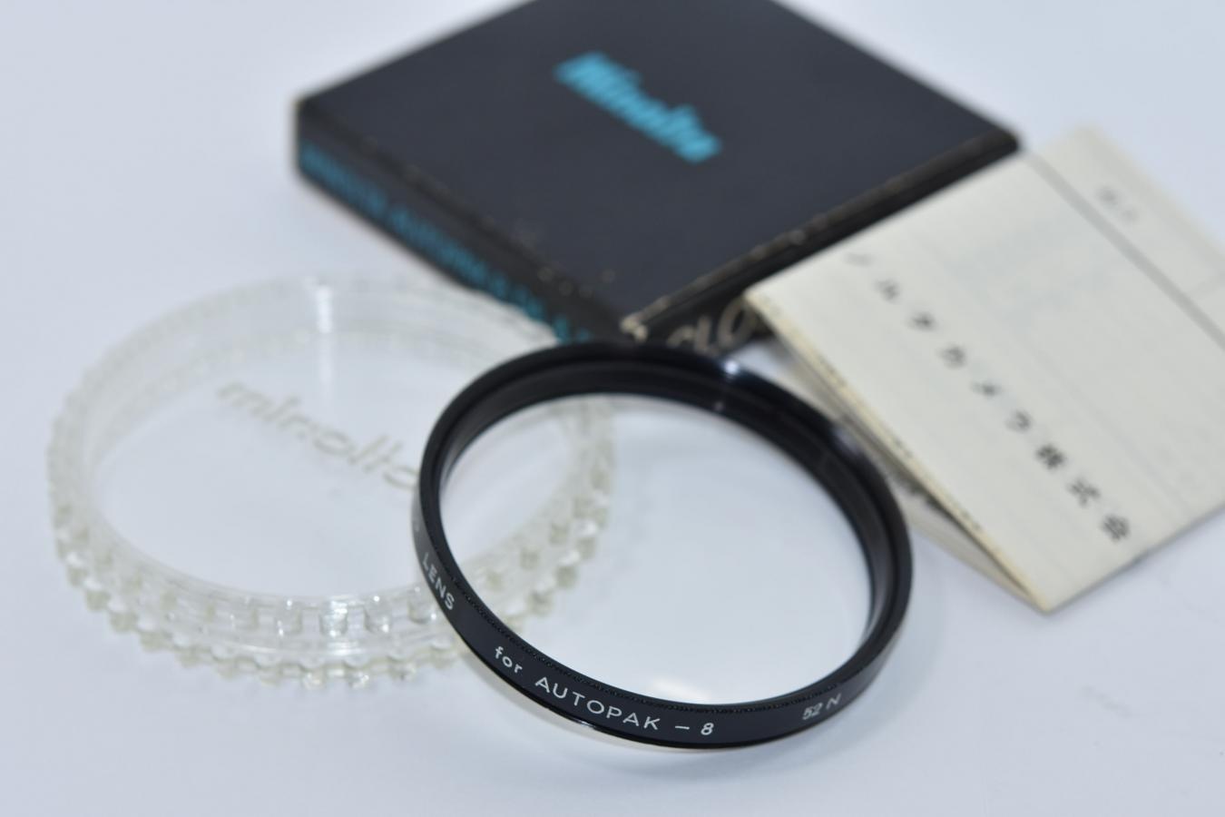 【希 少】minolta CLOSE-UP LENS 元箱付 【52mm口径対応 MINOLTA AUTOPAK-8 D6&D4用】