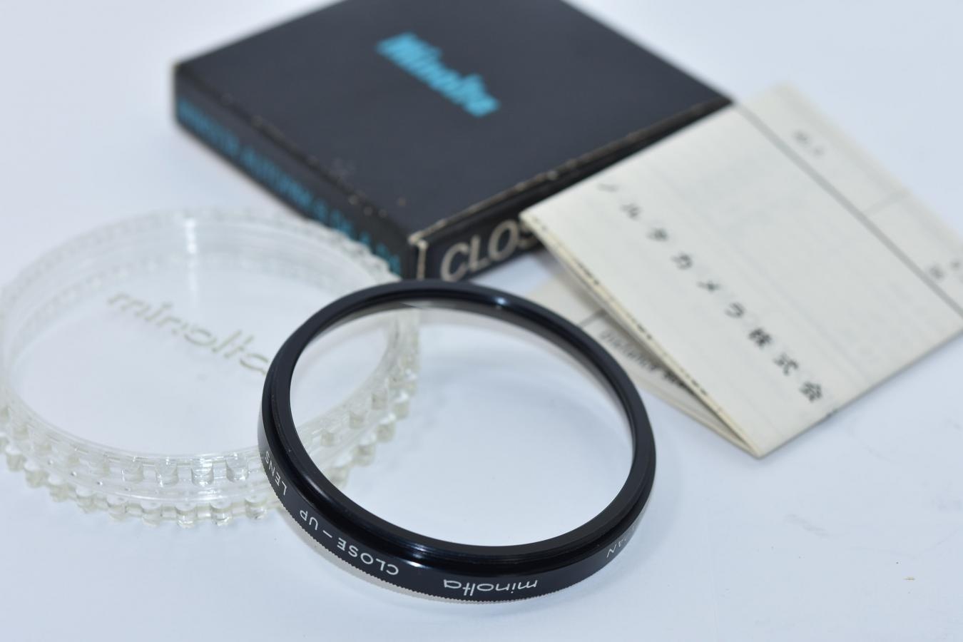 【希 少】minolta CLOSE-UP LENS 元箱付 【52mm口径対応 MINOLTA AUTOPAK-8 D6&D4用】