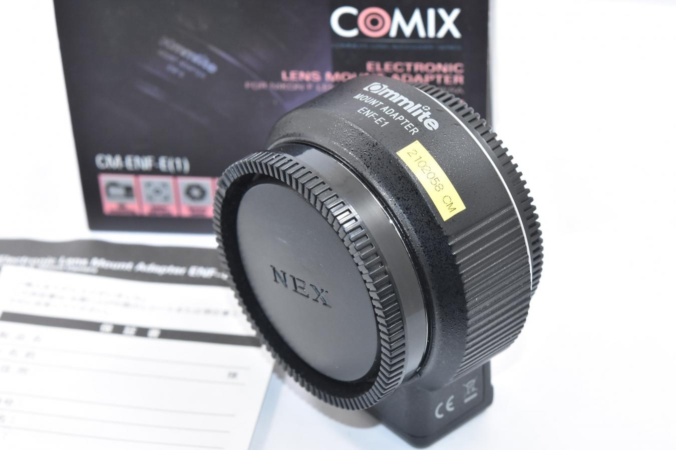 Commlite CM-ENF-E1 PRO 元箱付一式 【Nikon F MOUNT→SONY E MOUNT変換電子マウントアダプター】