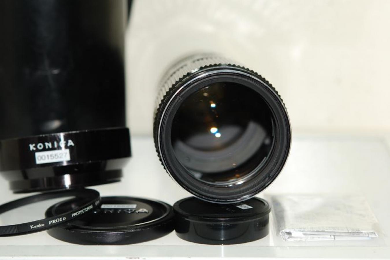 KONICA HEXANON 70-230mm F4.5 【整備済 純正ケース、フード、ケンコー製67mmPRO1DプロテクターWフィルター付】  