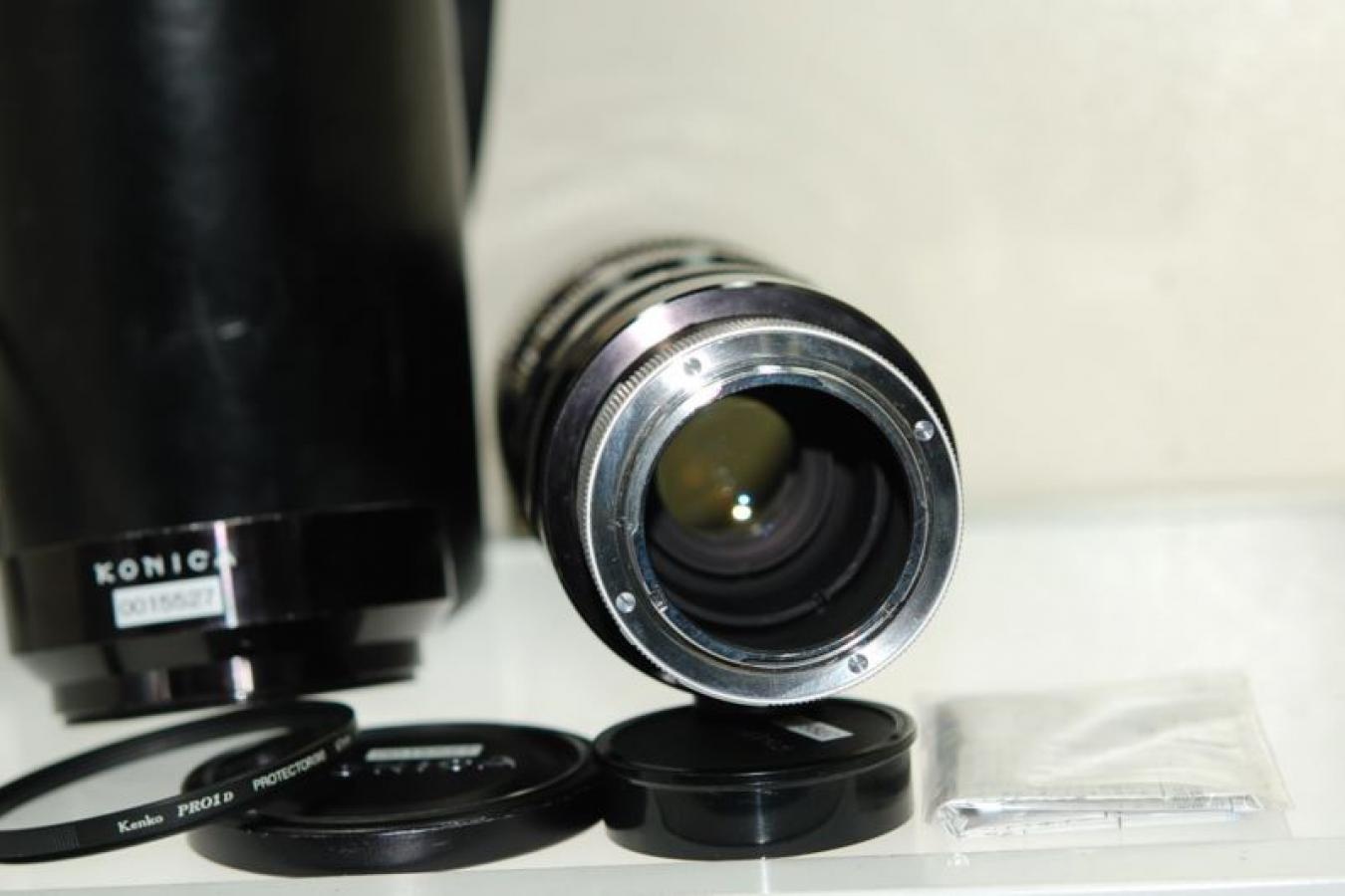 KONICA HEXANON 70-230mm F4.5 【整備済 純正ケース、フード、ケンコー製67mmPRO1DプロテクターWフィルター付】  