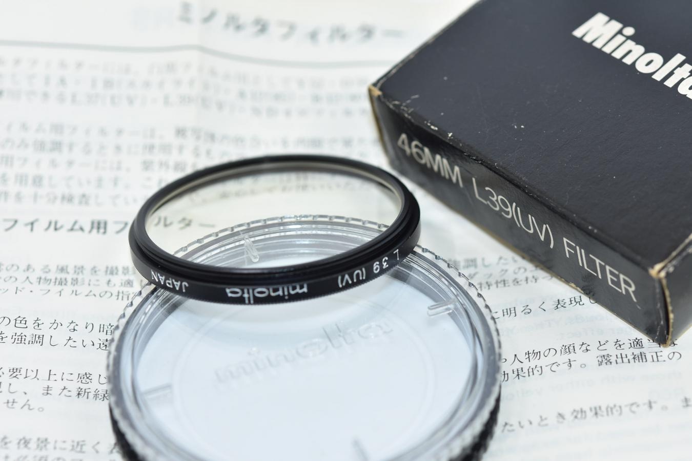 【希 少  未 使 用】Minolta 46mm L39(UV)FILTER