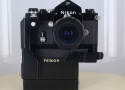 ニコン ニコンF ハーフミラー改造機 + 6コマ高速モータードライブ + 28/3.5