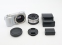 α NEX-C3 ホワイトシルバーボディ ミラーレス + E 16mm F/2.8 AFレンズ