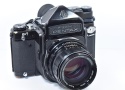 PENTAX 6×7 ミラーアップ TTL Super-Multi-Coated TAKUMAR/6×7 105/2.4付 モルト交換済 【ストラップ金具付】