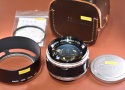Canon 50mm F1.2 整備済 純正メタルフード、55mm銀枠フィルター付 【ライカLマウントレンズ】