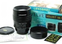 【希 少】 LENSBABY VELVET 85mm F1.8 メーカー保証書、純正フード、取説、元箱付一式 【ソニーEマウントレンズ】