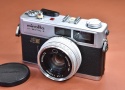 minolta HI-MATIC E Silver モルト交換済 【ROKKOR-QF 40/1.7  レンズ搭載】